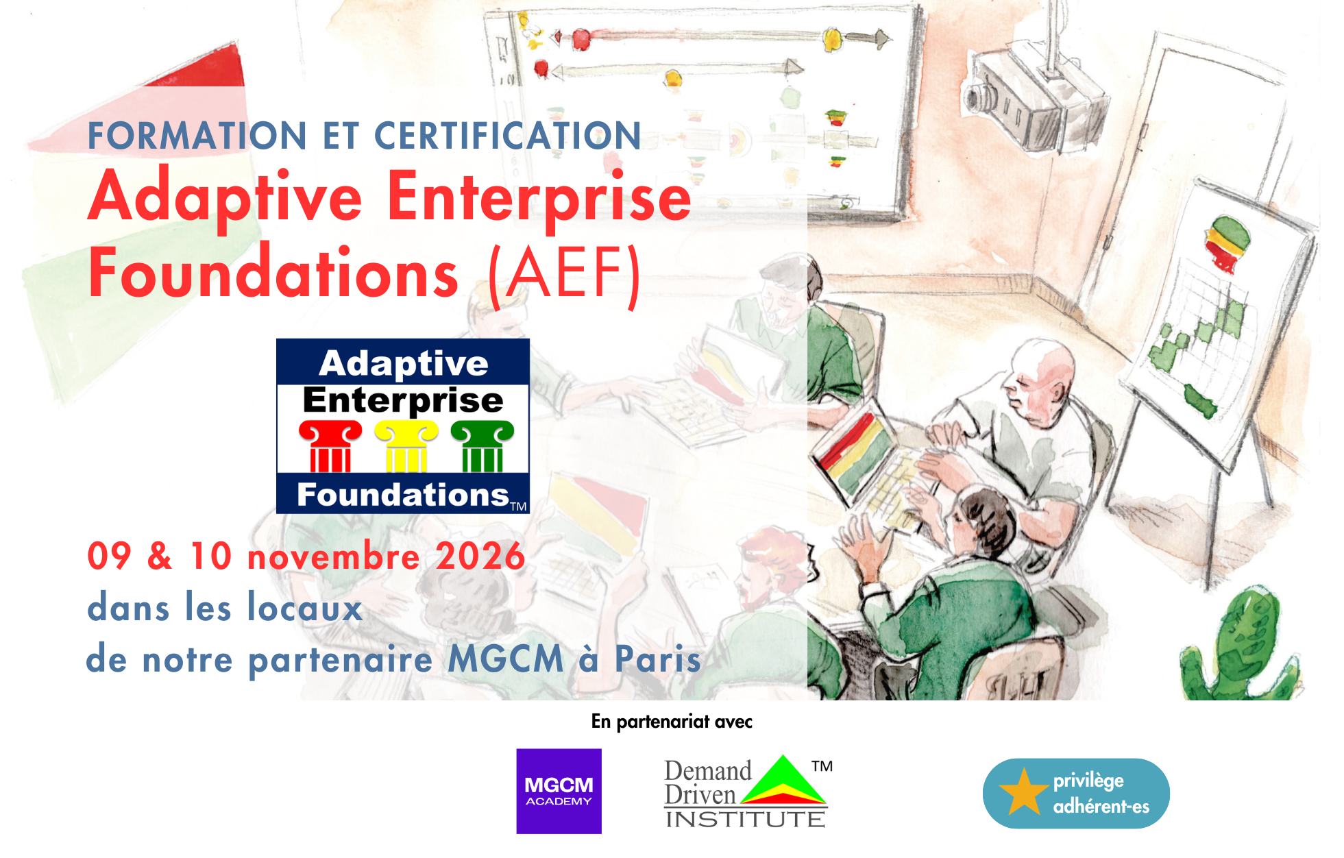 Formation et certification Adaptive Enterprise Foundations (AEF), 9 et 10 novembre 2026 à Paris